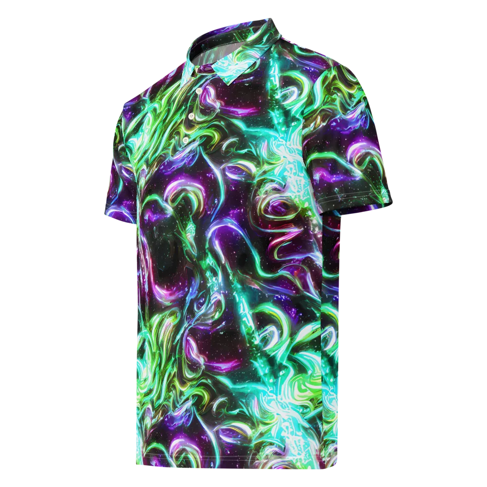Stellar Serpent on Men's Slim Fit Polo Shirt — Left Front