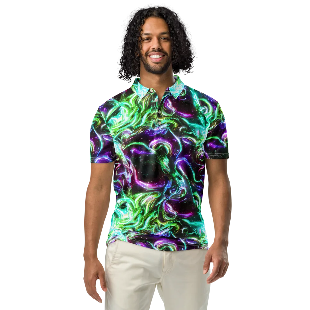 Stellar Serpent on Men's Slim Fit Polo Shirt — Front