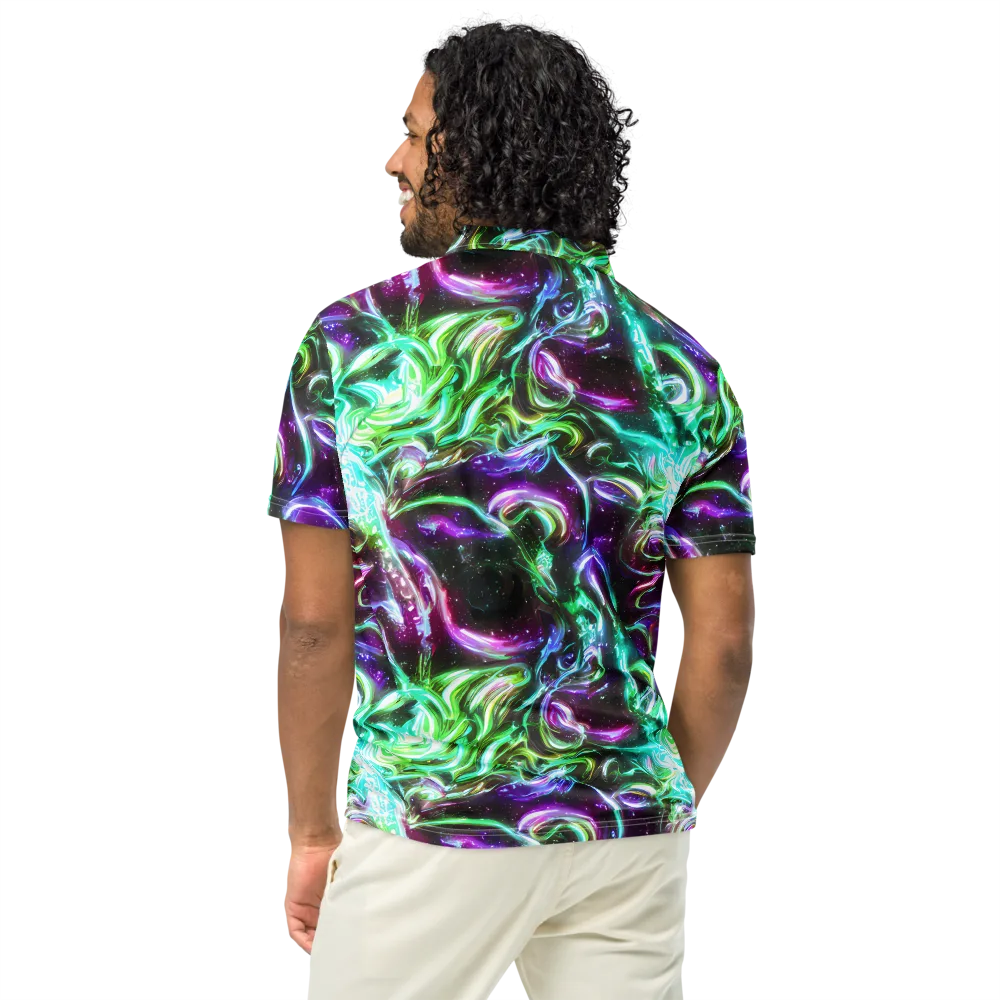 Stellar Serpent on Men's Slim Fit Polo Shirt — Back