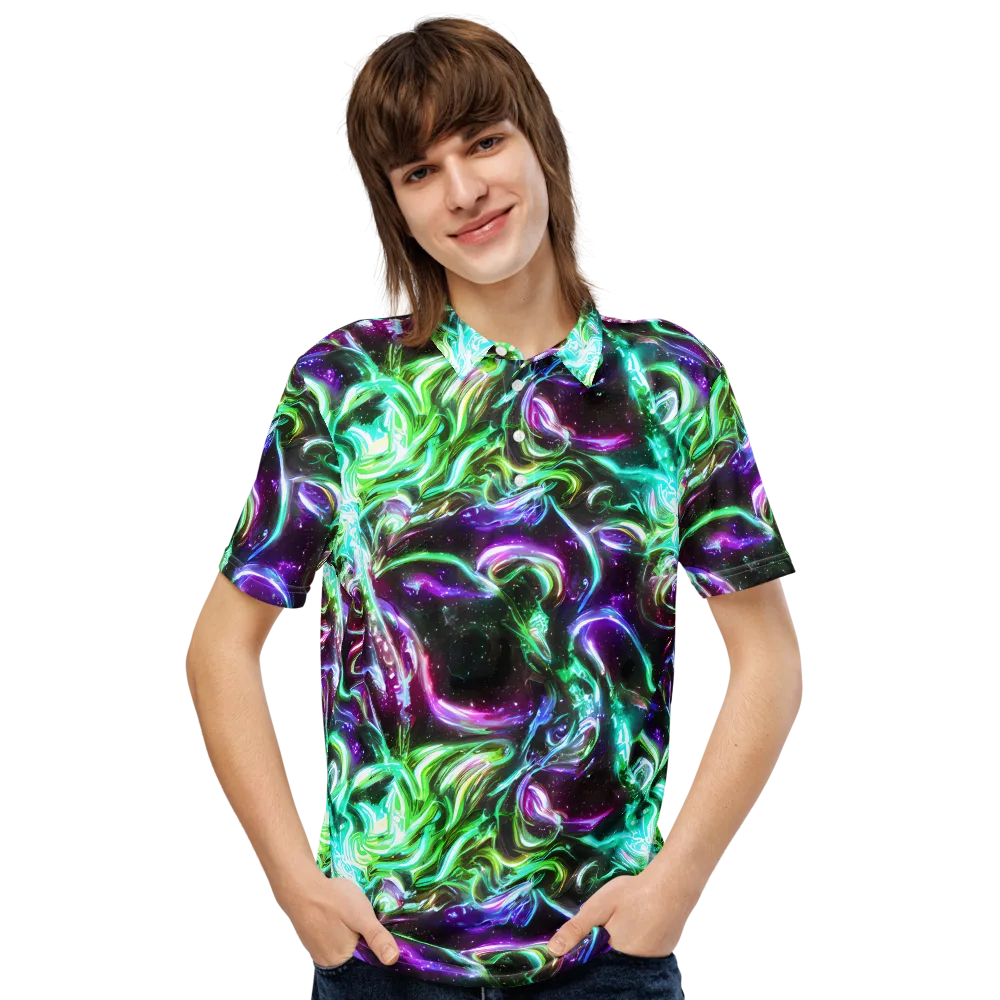 Stellar Serpent on Men's Slim Fit Polo Shirt — Front
