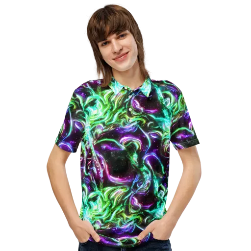 Stellar Serpent on a Men's Slim Fit Polo Shirt