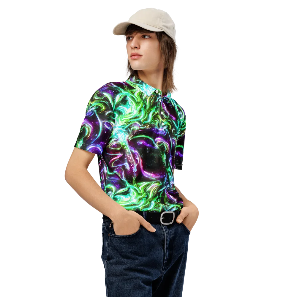 Stellar Serpent on Men's Slim Fit Polo Shirt — Right Front