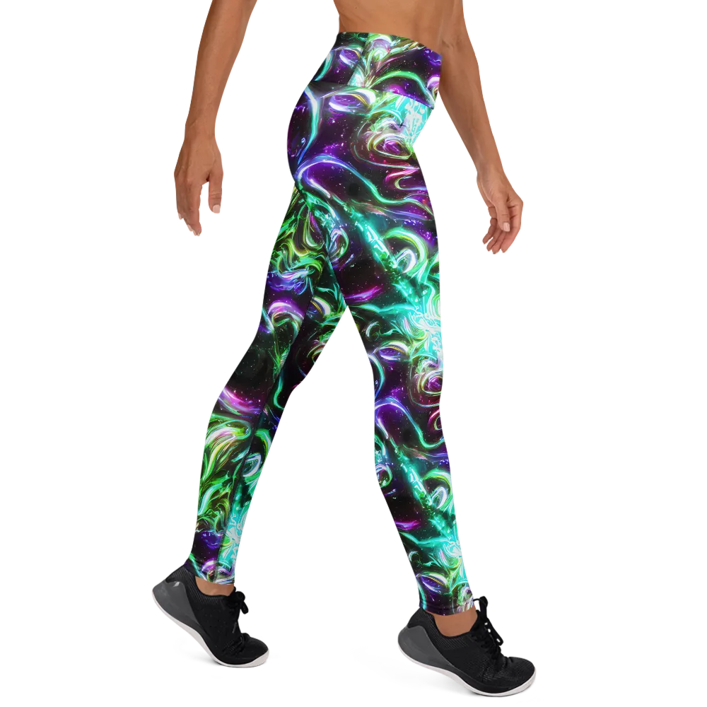 Stellar Serpent on Yoga Leggings — Right