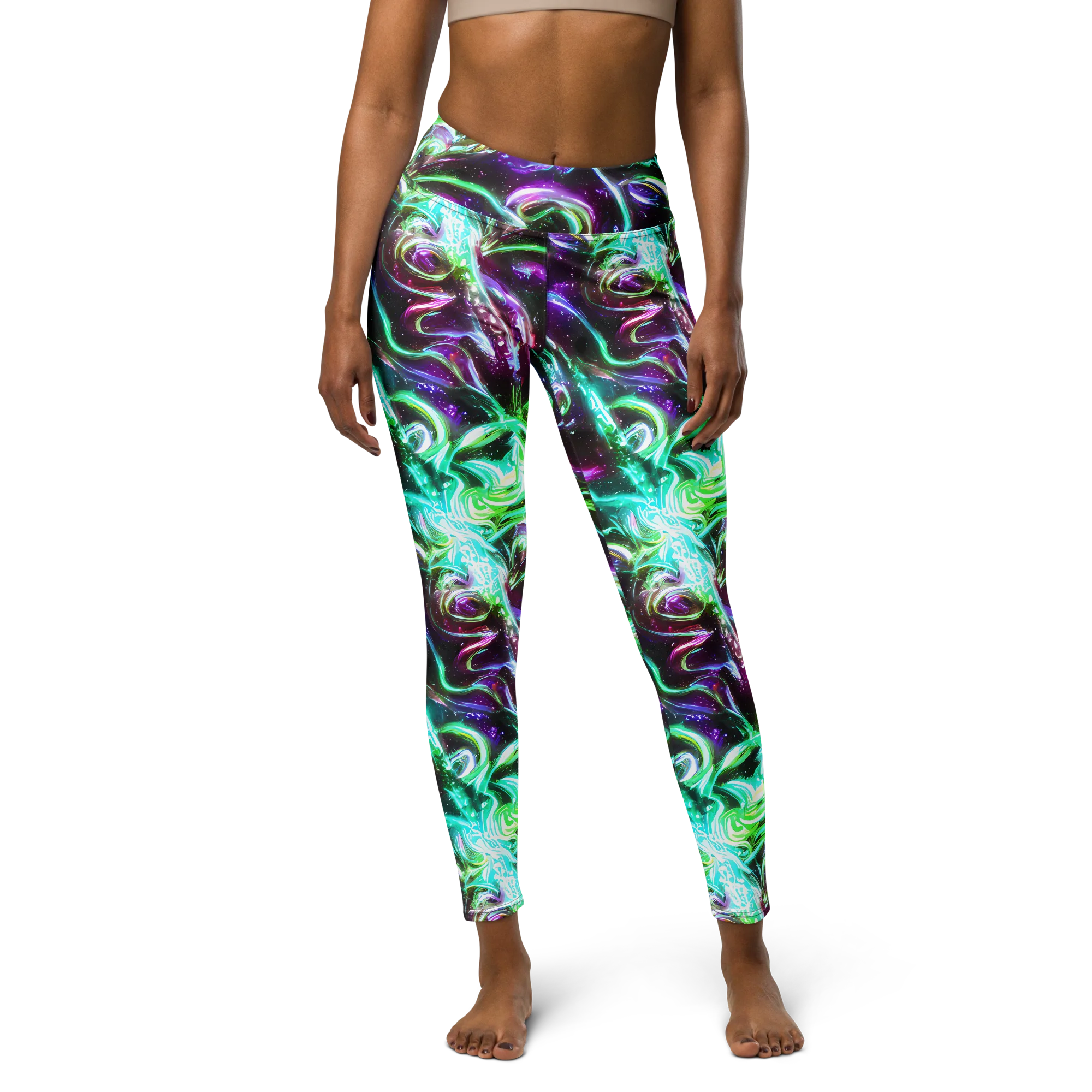 Stellar Serpent on Yoga Leggings — Front