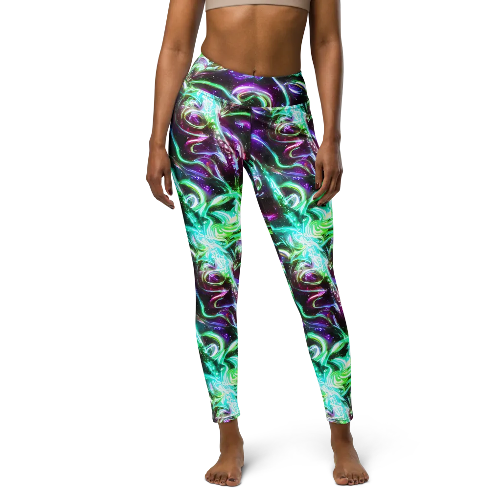 Stellar Serpent on Yoga Leggings — Front