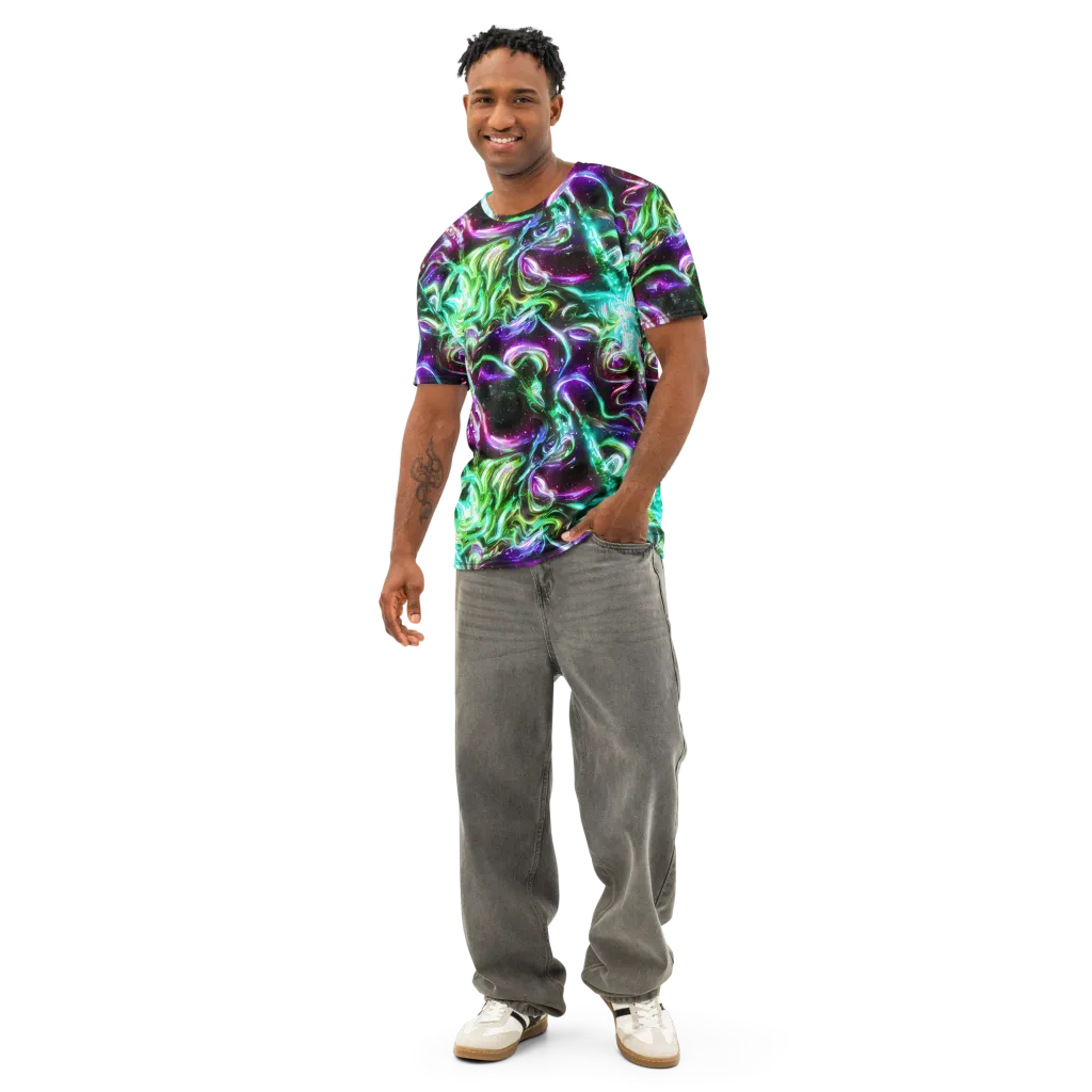 Stellar Serpent on Men's Cotton Crew Neck T-Shirt — Front