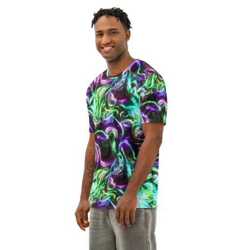 Stellar Serpent on a Men's Cotton Crew Neck T-Shirt