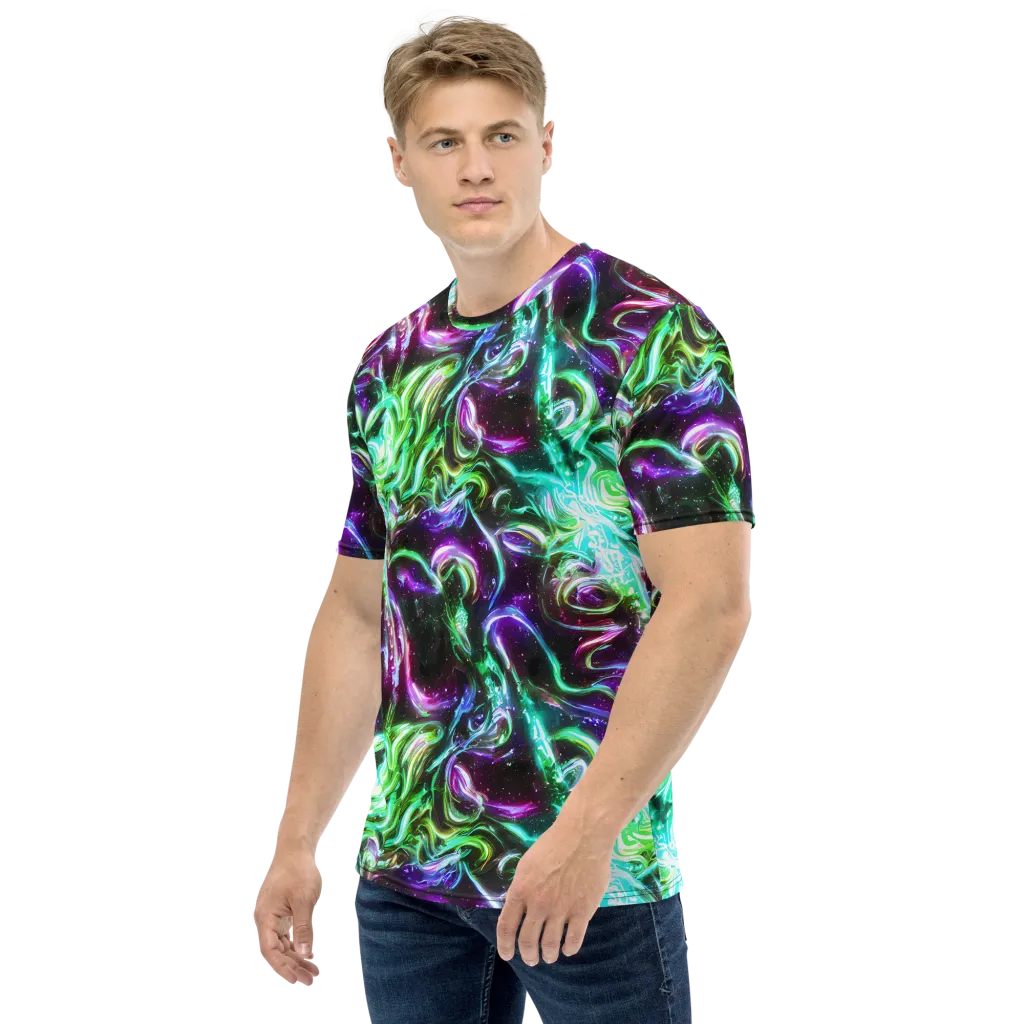 Stellar Serpent on Men's Crew Neck T-Shirt — Left