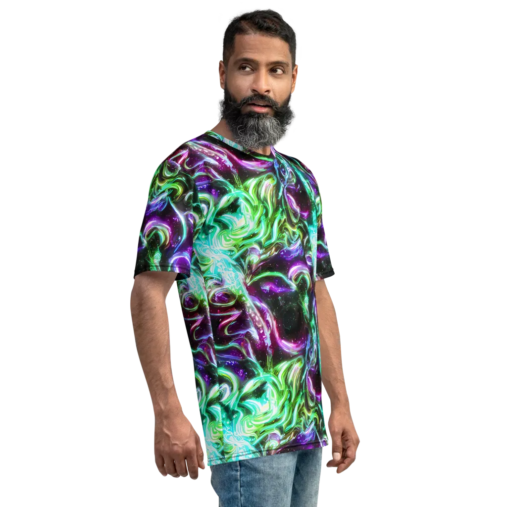 Stellar Serpent on Men's Crew Neck T-Shirt — Right