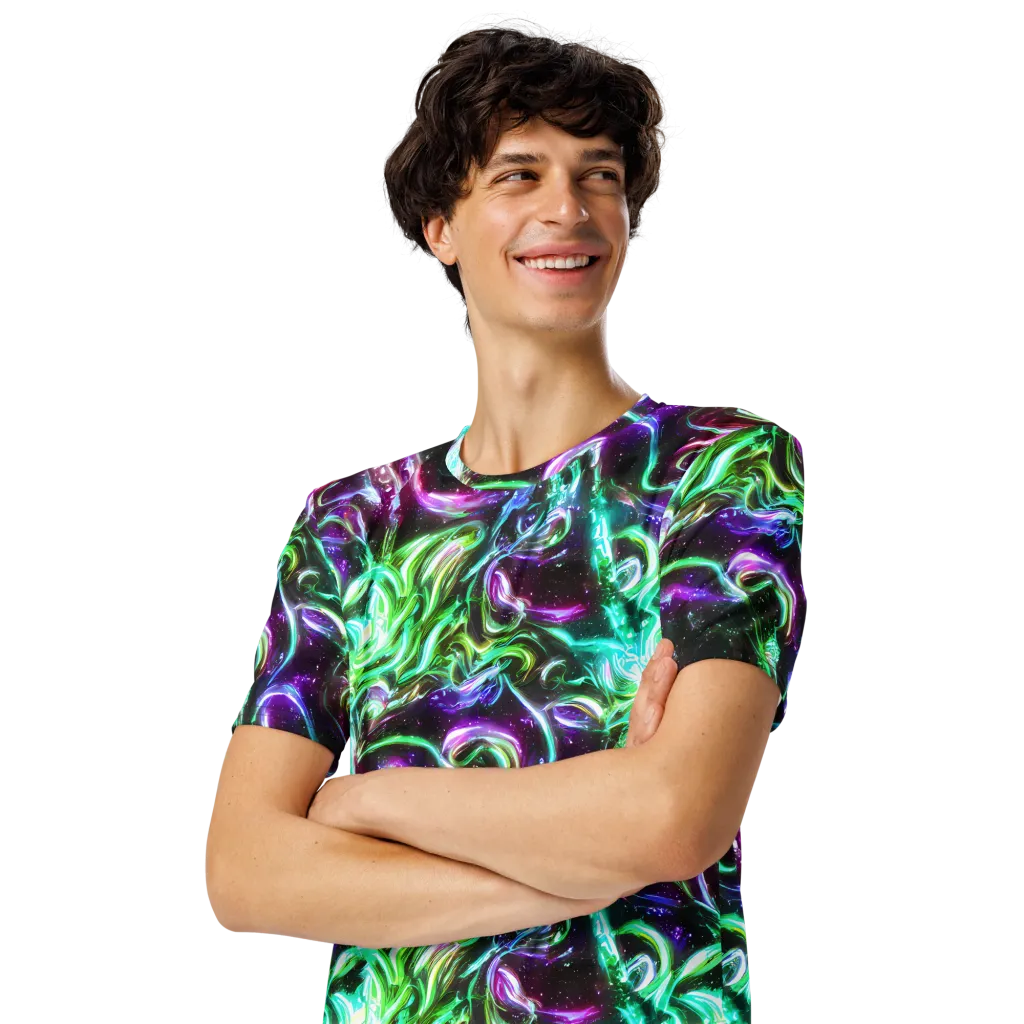 Stellar Serpent on Men's Crew Neck T-Shirt — Left Front