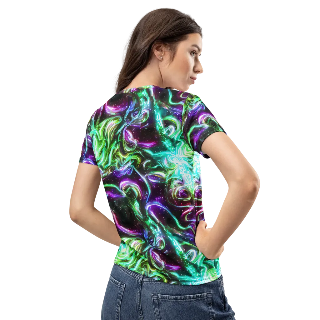 Stellar Serpent on Women's Crew Neck T-Shirt — Back