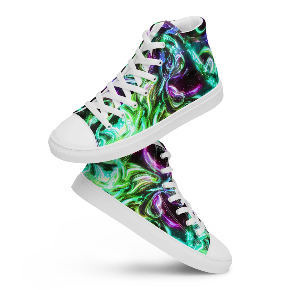 Stellar Serpent on Women's High Top Canvas Shoes — Front