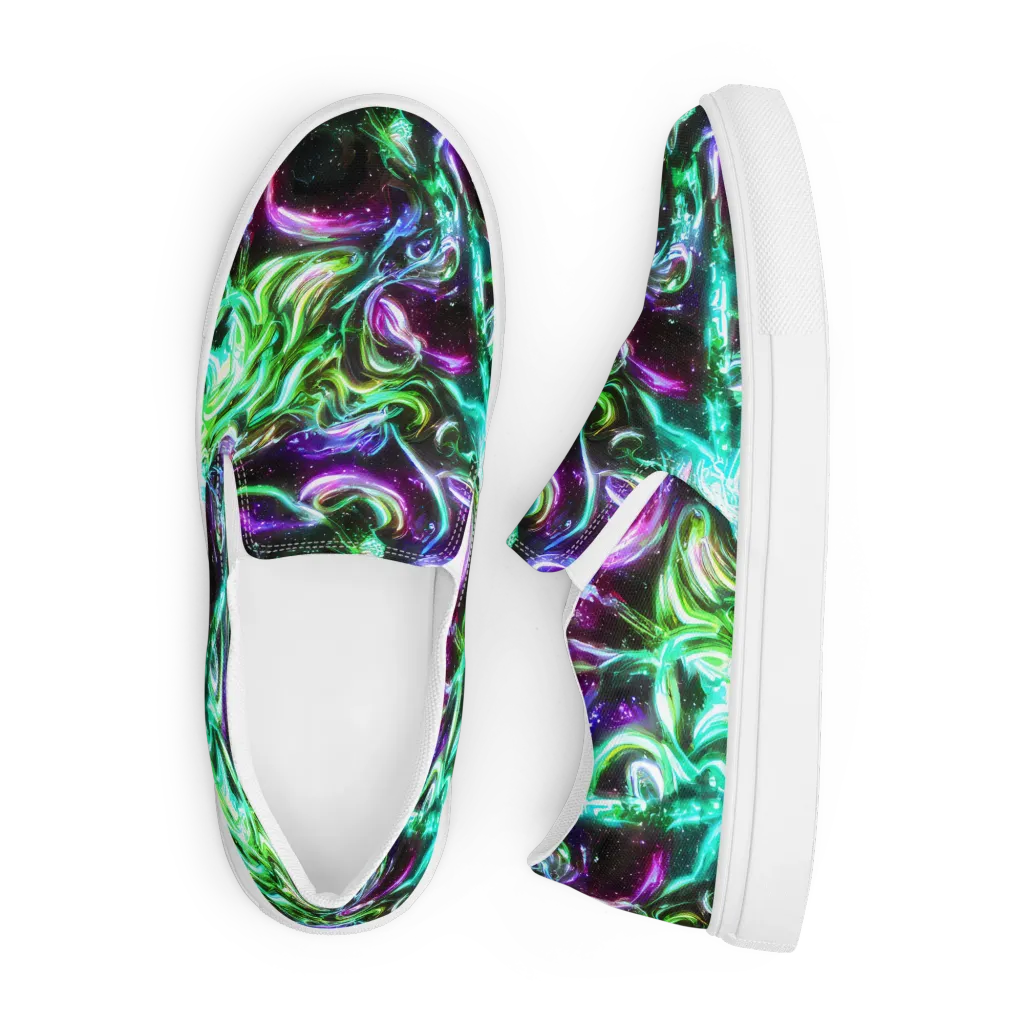 Stellar Serpent on Men's Slip-On Canvas Shoes — Front