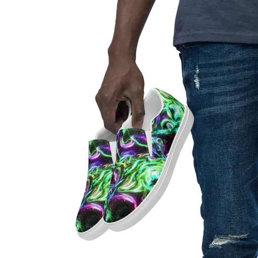 Stellar Serpent on a Men's Slip-On Canvas Shoes