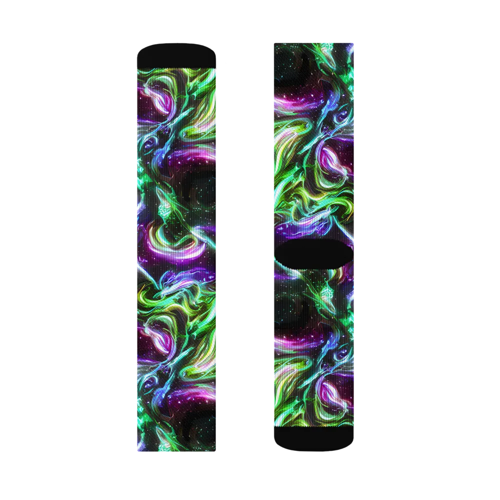Stellar Serpent on Socks — Right Sock