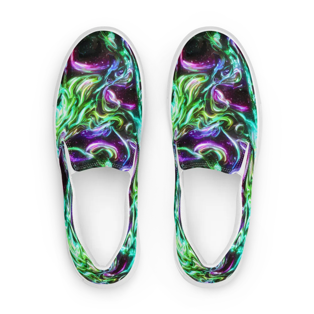 Stellar Serpent on Women's Slip-On Canvas Shoes — Front