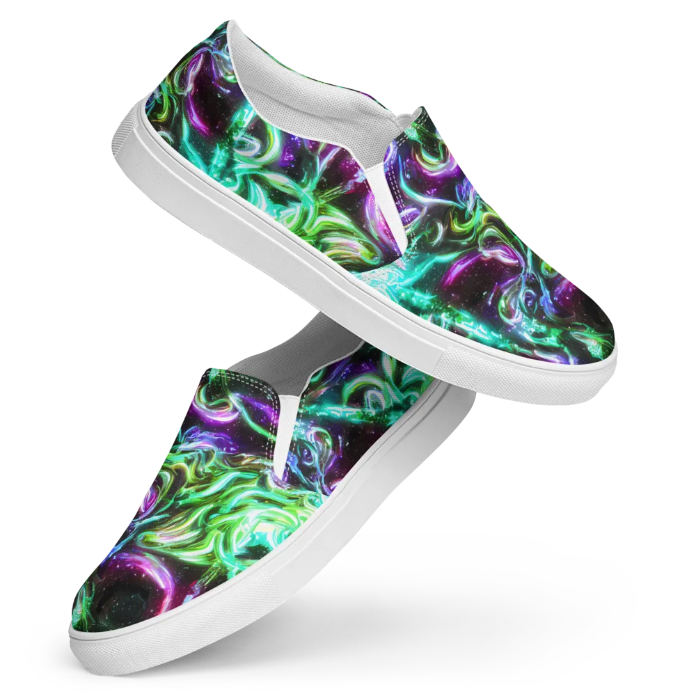 Stellar Serpent on Women's Slip-On Canvas Shoes — Front