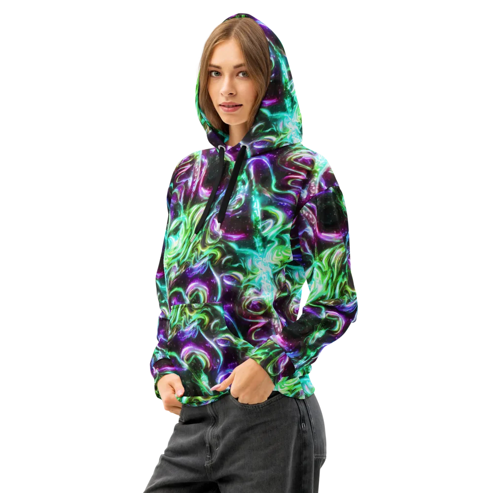 Stellar Serpent on Cotton Hoodie — Left Front