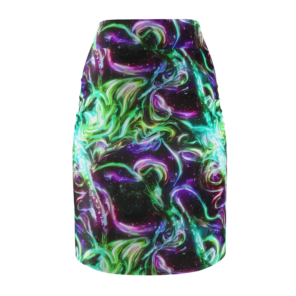 Stellar Serpent on Pencil Skirt — Back