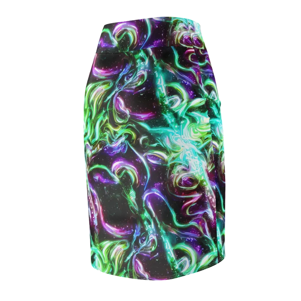 Stellar Serpent on Pencil Skirt — Back Side
