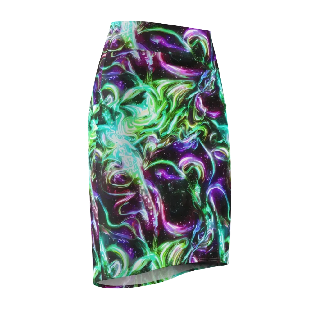 Stellar Serpent on Pencil Skirt — Front Side
