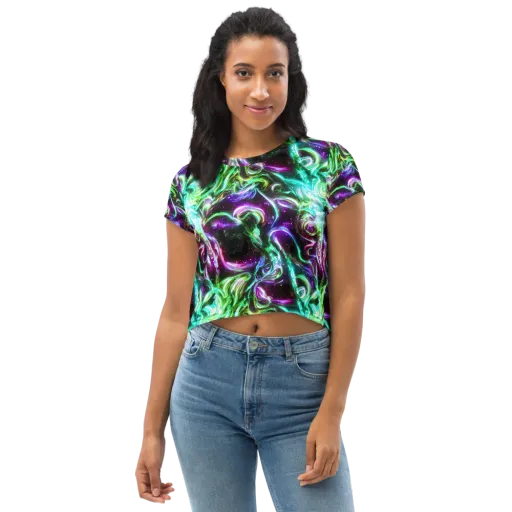 Stellar Serpent on a Crop Tee