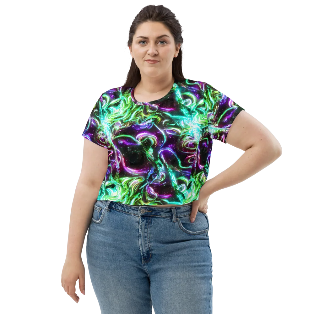Stellar Serpent on Crop Tee — Front
