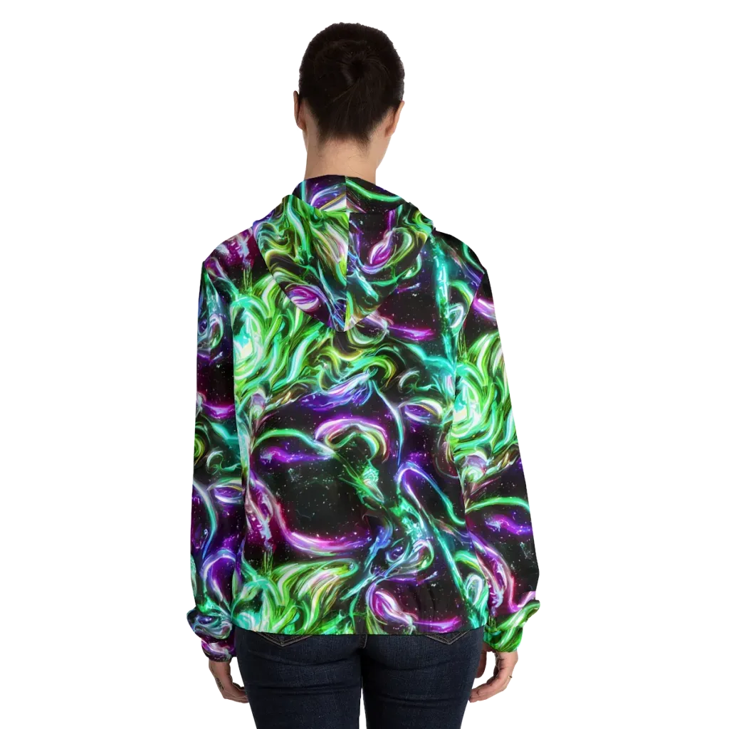 Stellar Serpent on Women's Full-Zip Hoodie — Back On Person