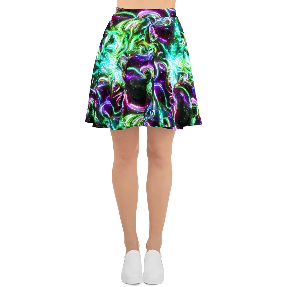 Stellar Serpent on Skater Skirt — Front