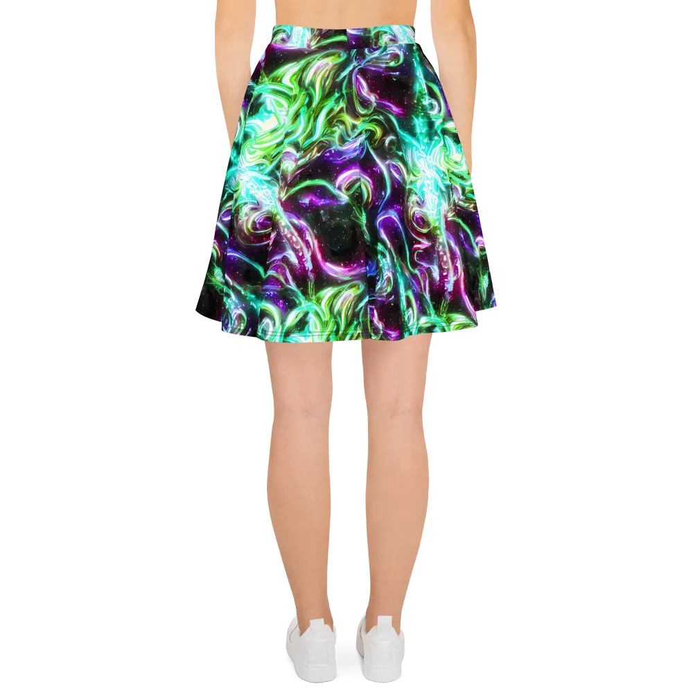 Stellar Serpent on Skater Skirt — Back