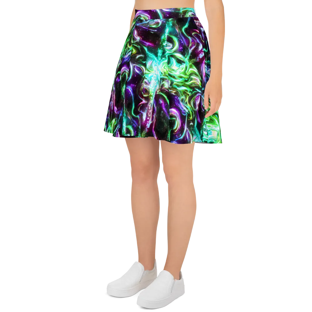 Stellar Serpent on Skater Skirt — Left