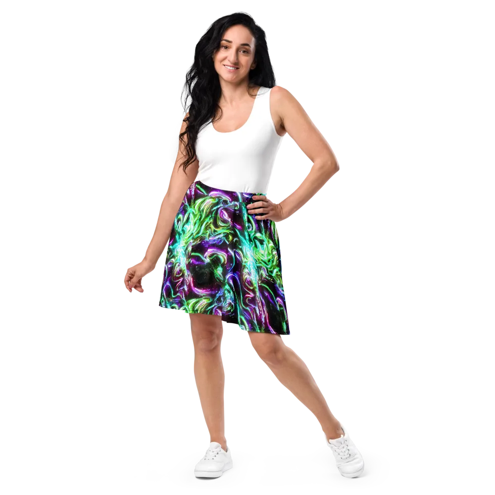 Stellar Serpent on Skater Skirt — Front