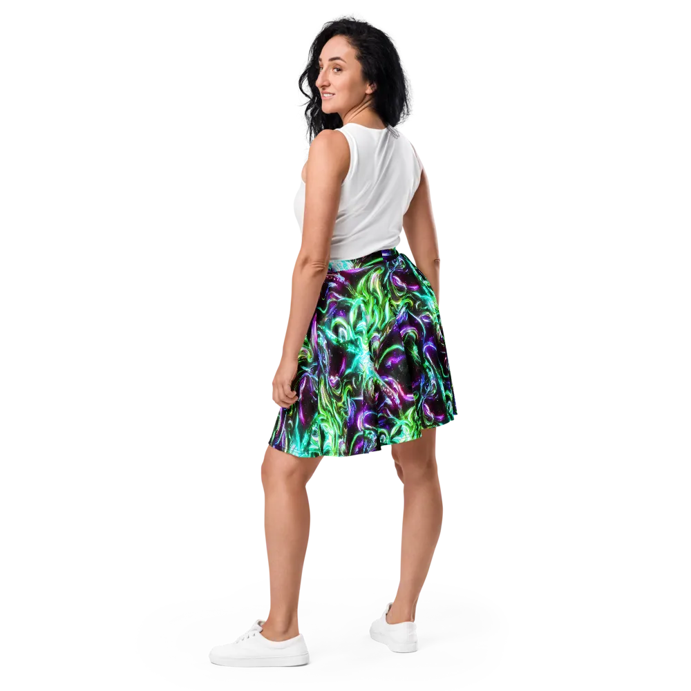 Stellar Serpent on Skater Skirt — Back