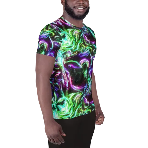 Stellar Serpent on a Men's Athletic T-Shirt