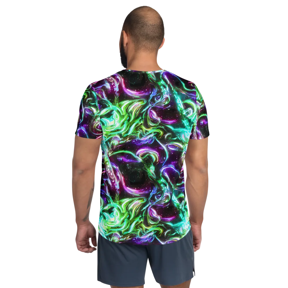 Stellar Serpent on Men's Athletic T-Shirt — Back