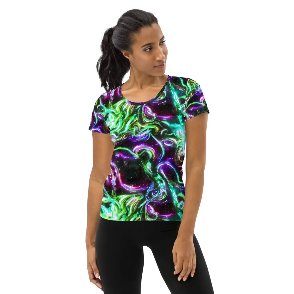 Stellar Serpent on Women's Athletic T-Shirt — Front