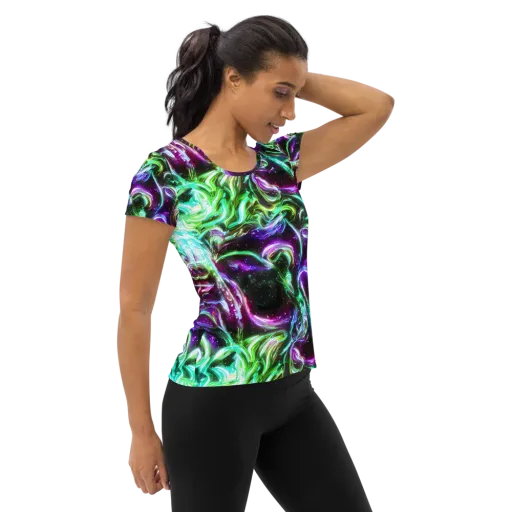 Stellar Serpent on a Women's Athletic T-Shirt
