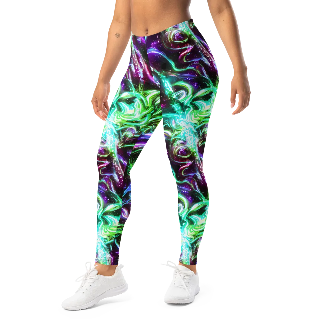 Stellar Serpent on Leggings — Left Front