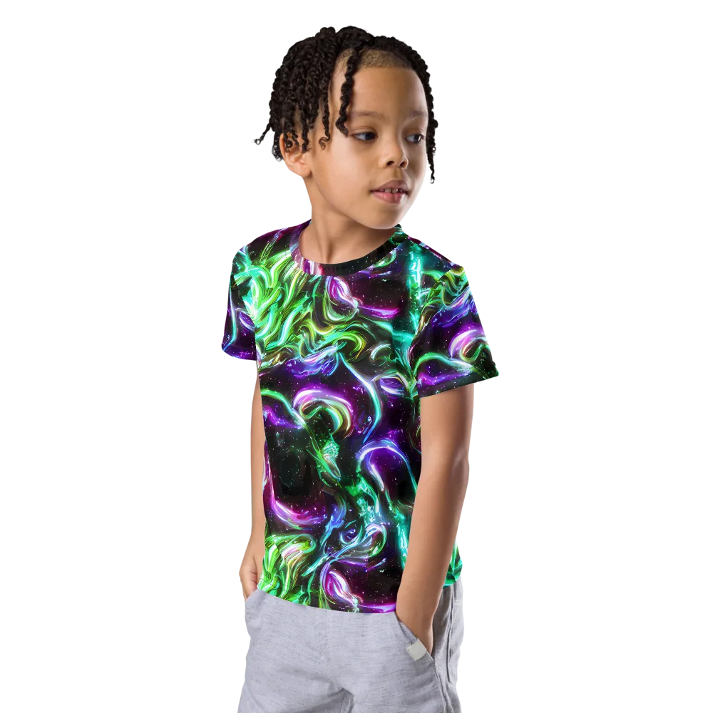 Stellar Serpent on Kids Crew Neck T-Shirt — Left Front