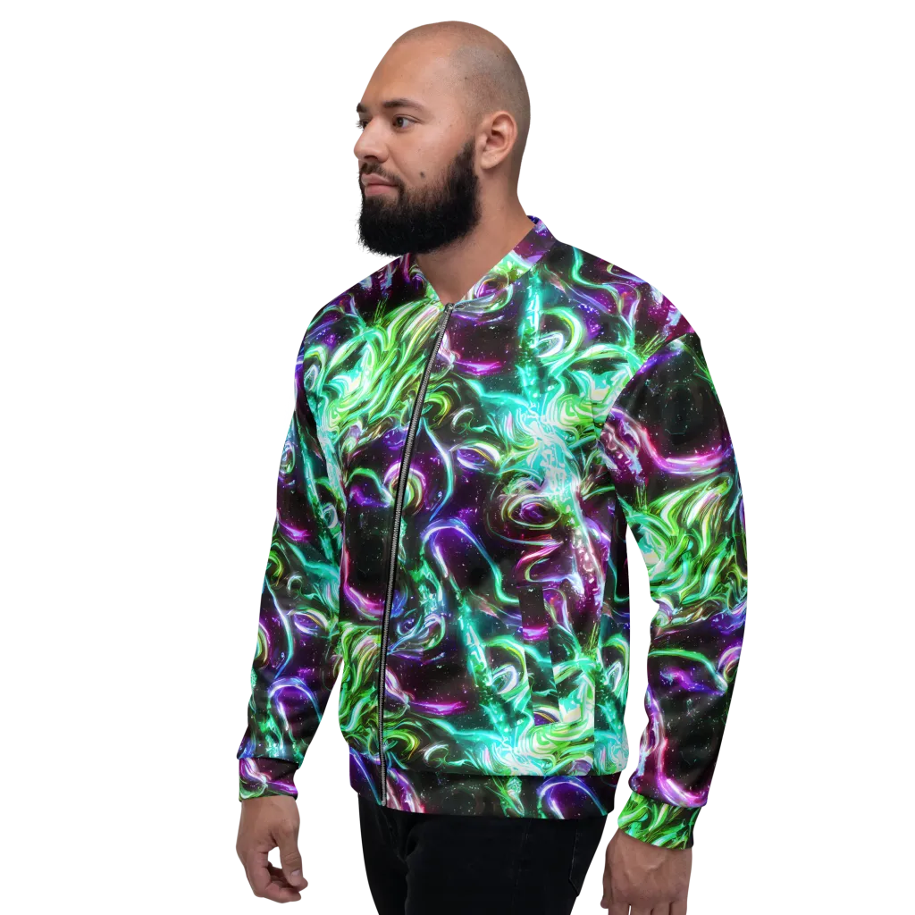 Stellar Serpent on Bomber Jacket — Left
