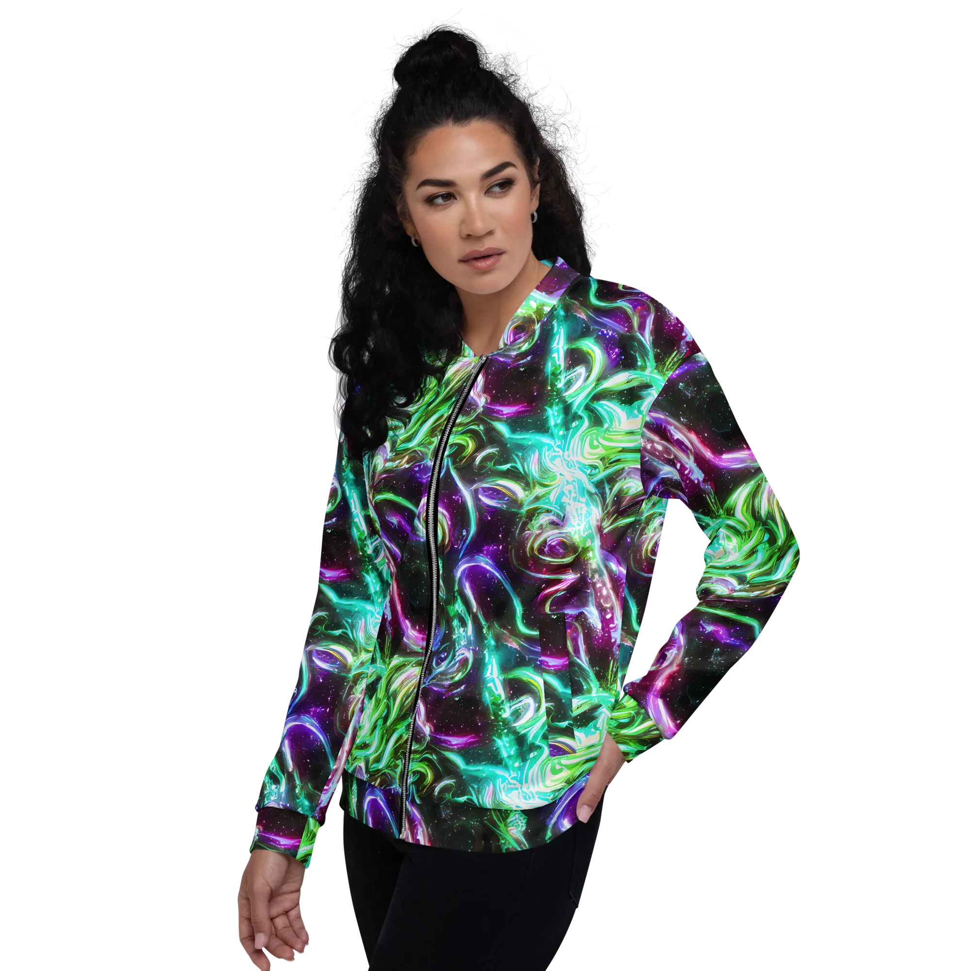 Stellar Serpent on Bomber Jacket — Left