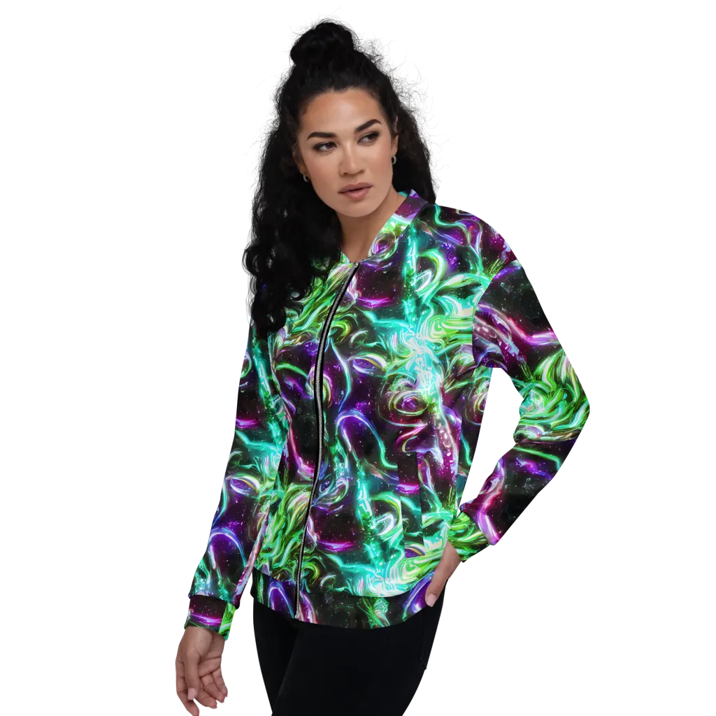 Stellar Serpent on Bomber Jacket — Left