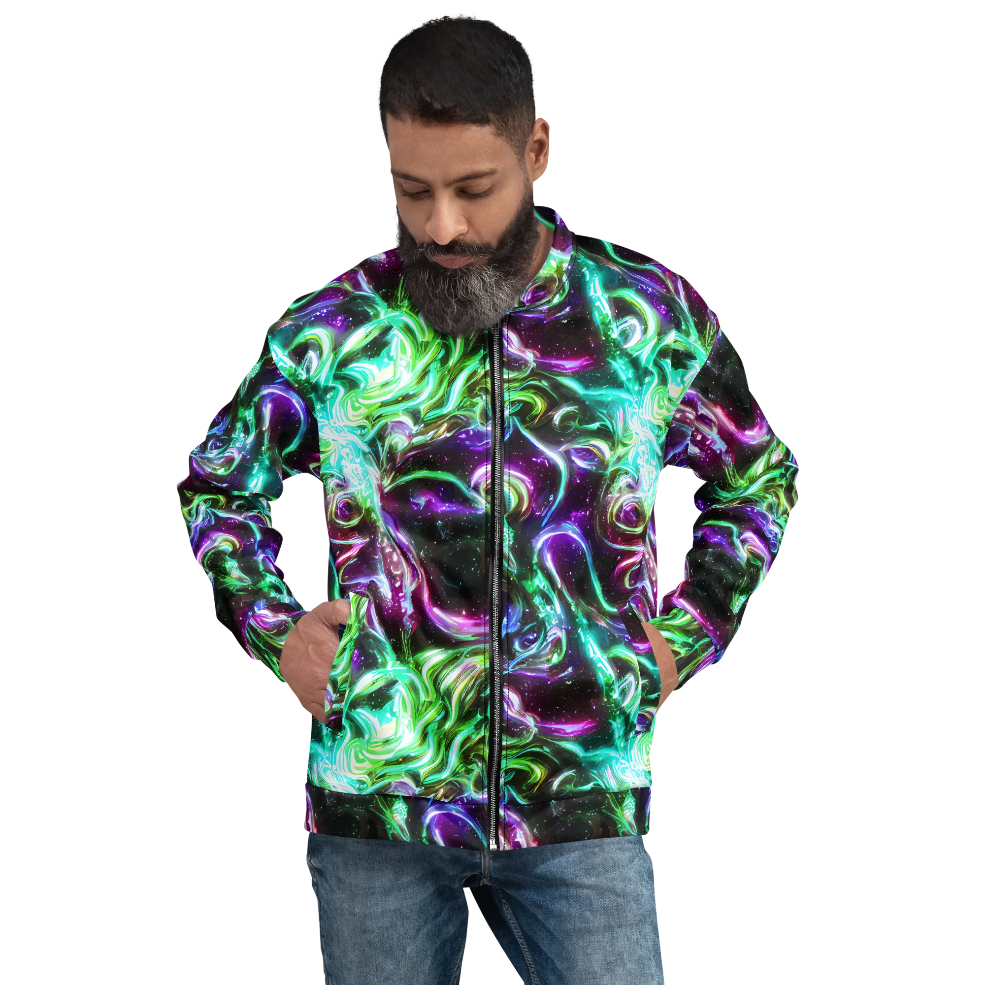 Stellar Serpent on Bomber Jacket — Front