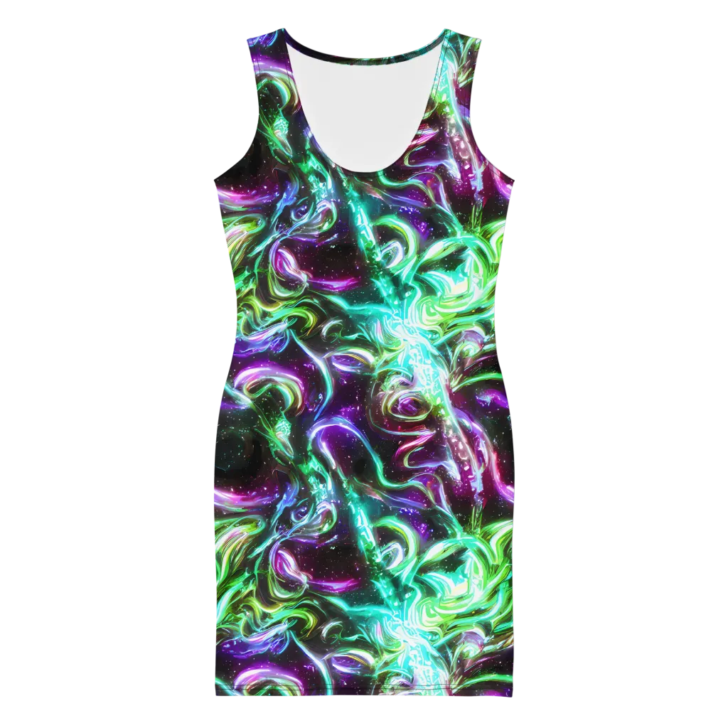 Stellar Serpent on Bodycon Dress — Front