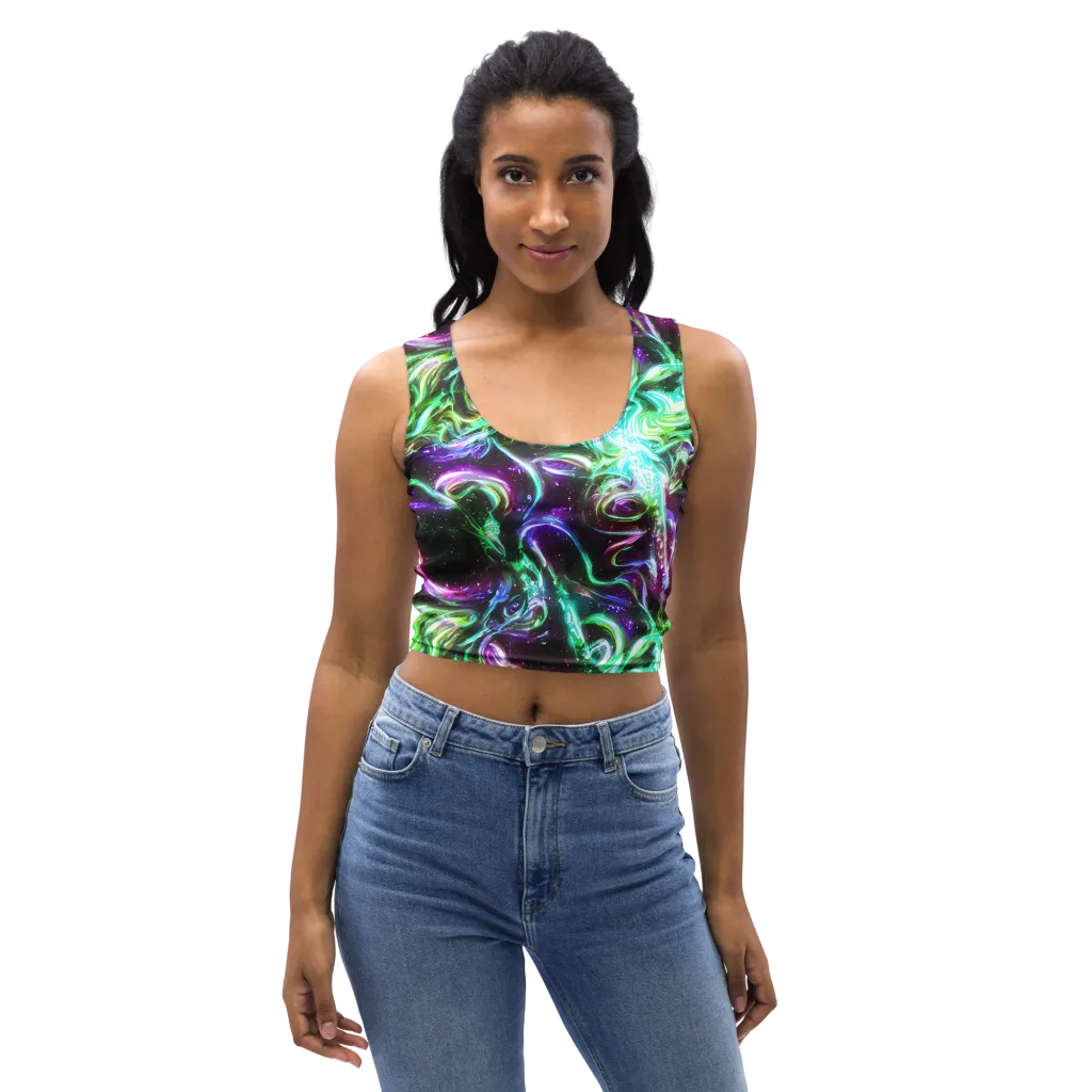 Stellar Serpent on Crop Top — Front