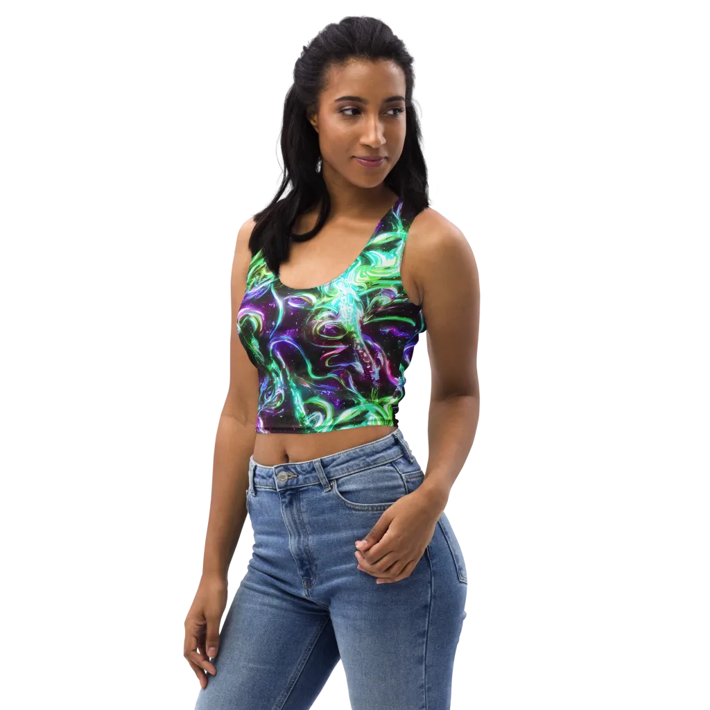 Stellar Serpent on Crop Top — Left Front