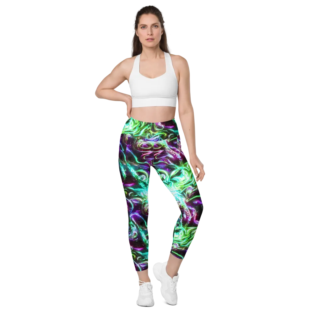 Stellar Serpent on Leggings with Pockets — Front