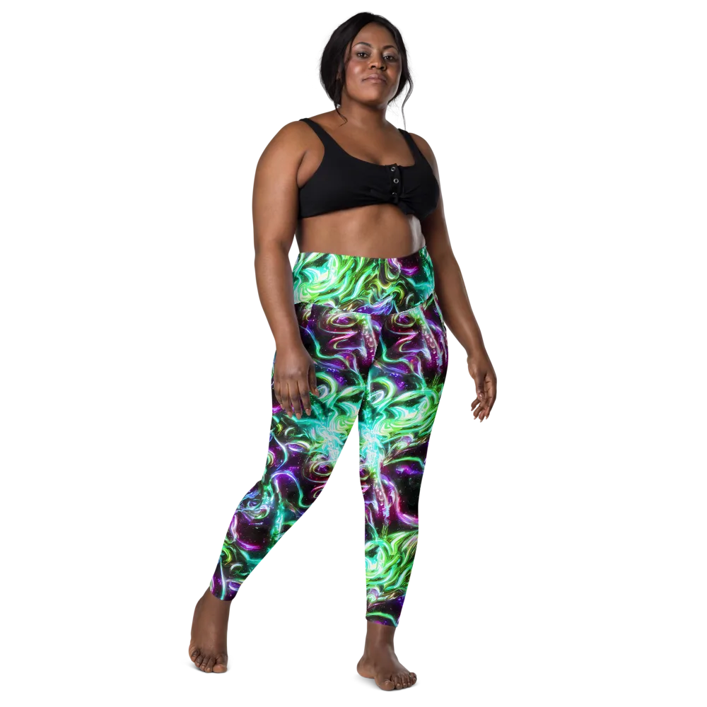 Stellar Serpent on Leggings with Pockets — Front