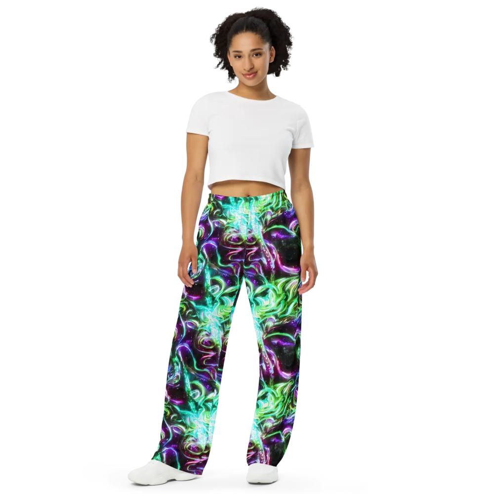 Stellar Serpent on Wide-Leg Pants — Front