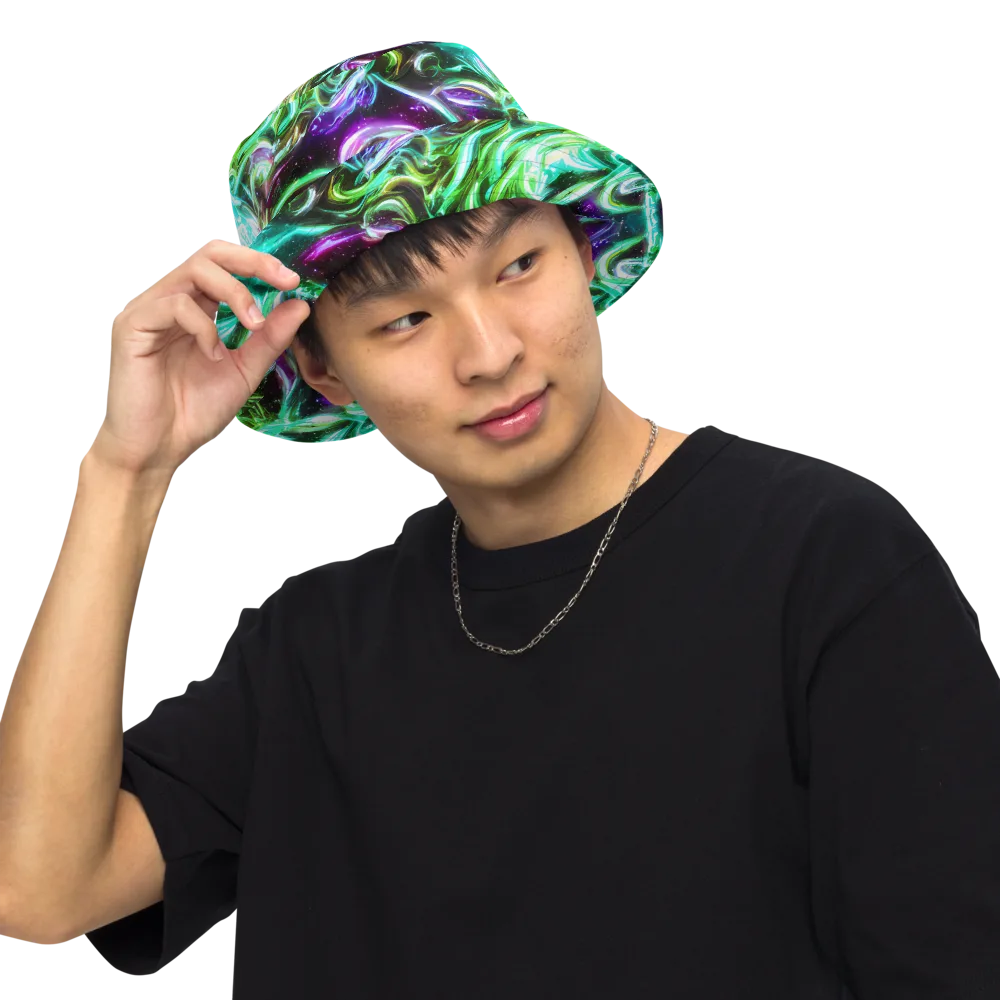Stellar Serpent on Reversible Bucket Hat — Front Inside